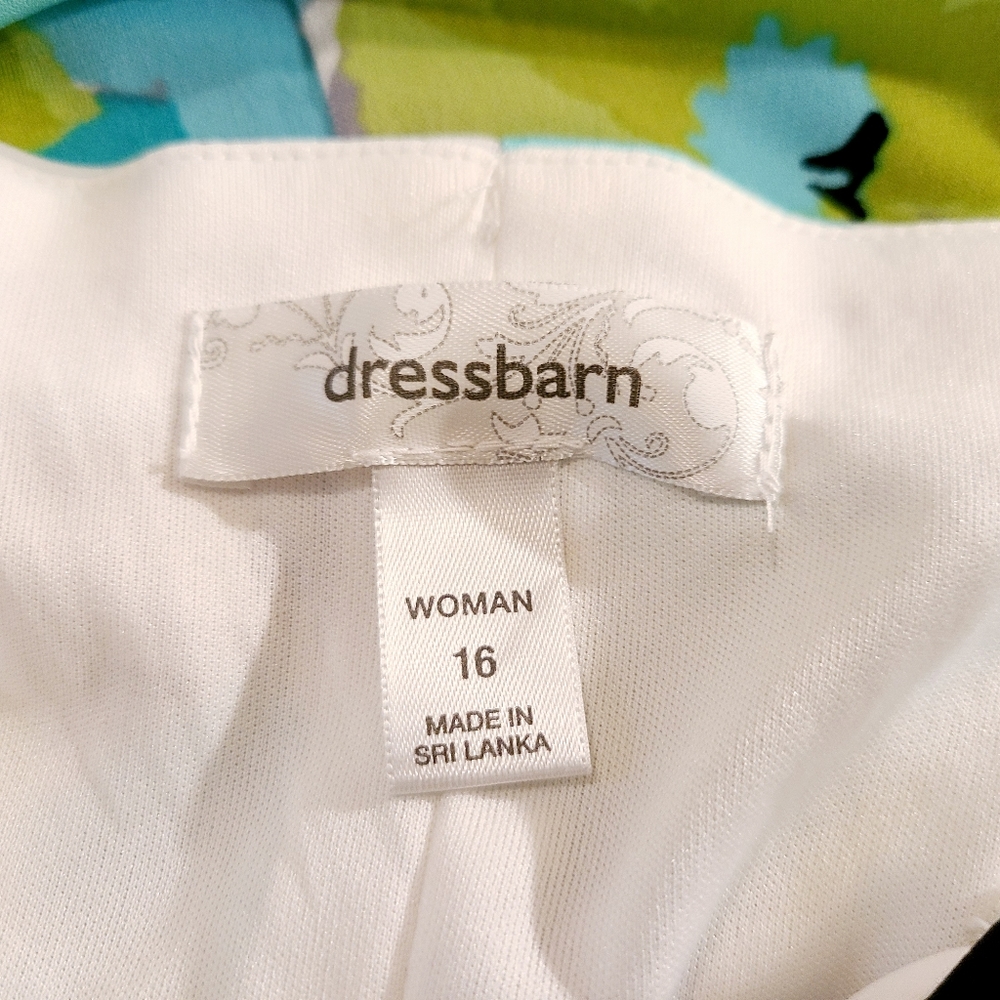 DressBarn Summer Cap Sleeve Flare Dress Sz 16 Knee Length - Picture 6 of 6